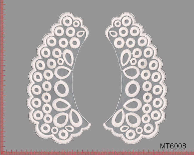 1개) 면망사 자수모티브 MT6008